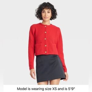 Like New! A New Day- Ribbed Cuff Button Front Cardigan